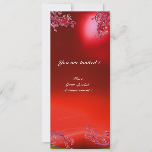 MAGIC BERRIES 4,MONOGRAMM, rotes Ruby-Eis Einladung (Rückseite)