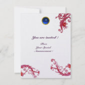 MAGIC BERRIES 4,MONOGRAMM-Rotes Saphireis Einladung (Rückseite)