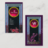 MAGIC BERRIES Edelstein MONOGRAM blau Visitenkarte (Vorne/Hinten)