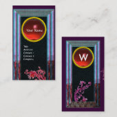 MAGIC BERRIES Edelstein MONOGRAM blau Visitenkarte (Vorne/Hinten)