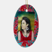 MAGIC BERRIES FOTO TEMPLATE Red Ruby Keramik Ornament (Rechts)