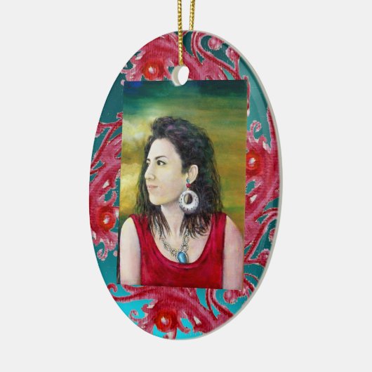 MAGIC BERRIES FOTO TEMPLATE Red Ruby Keramik Ornament (Links)