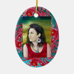 MAGIC BERRIES FOTO TEMPLATE Red Ruby Keramik Ornament