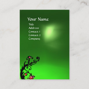 MAGIC BERRIES GREEN EMERALD GEM MONOGRAM VISITENKARTE