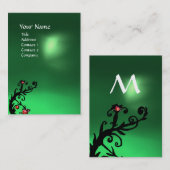 MAGIC BERRIES GREEN JADE*GEM MONOGRAM VISITENKARTE (Vorne/Hinten)