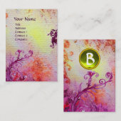 MAGIC BERRIES IN GOLD GLITZERN GEM MONOGRAM VISITENKARTE (Vorne/Hinten)