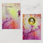 MAGIC BERRIES IN GOLD GLITZERN GEM MONOGRAM VISITENKARTE (Vorne/Hinten)
