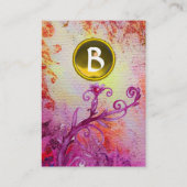 MAGIC BERRIES IN GOLD GLITZERN GEM MONOGRAM VISITENKARTE (Rückseite)