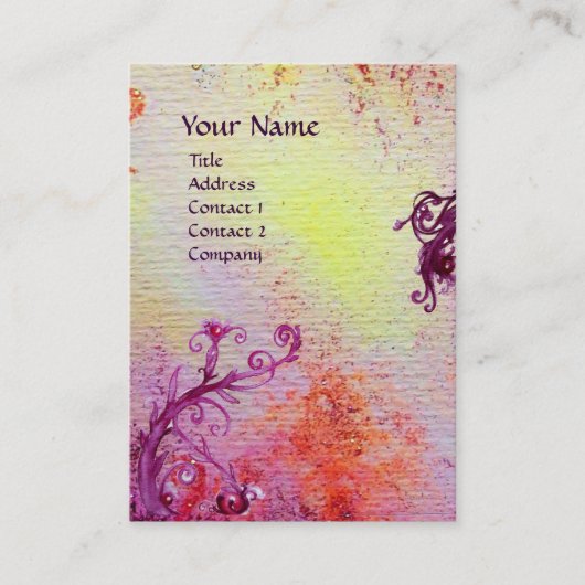 MAGIC BERRIES IN GOLD GLITZERN GEM MONOGRAM VISITENKARTE (Vorderseite)