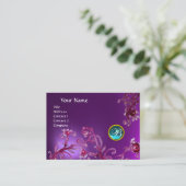 MAGIC BERRIES MONOGRAM, Amethyst lila blau Visitenkarte (Stehend Vorderseite)