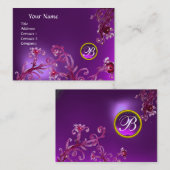 MAGIC BERRIES MONOGRAM, Amethyst lila Visitenkarte (Vorne/Hinten)