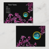 MAGIC BERRIES MONOGRAM Black Edelblau Visitenkarte (Vorne/Hinten)