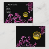 MAGIC BERRIES MONOGRAM Black Edelgelb Visitenkarte (Vorne/Hinten)