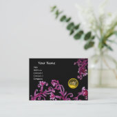 MAGIC BERRIES MONOGRAM Black Edelgelb Visitenkarte (Stehend Vorderseite)