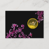 MAGIC BERRIES MONOGRAM Black Edelgelb Visitenkarte (Rückseite)