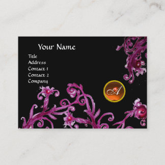 MAGIC BERRIES MONOGRAM Black Jugenes Orange Visitenkarte