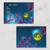 MAGIC BERRIES MONOGRAM, Blauer Saphir, Topaz gelb Visitenkarte (Vorne/Hinten)
