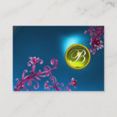 MAGIC BERRIES MONOGRAM, Blauer Saphir, Topaz gelb Visitenkarte (Rückseite)