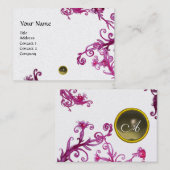 MAGIC BERRIES MONOGRAM Edelstein Grau Platin Visitenkarte (Vorne/Hinten)