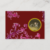 MAGIC BERRIES MONOGRAM Edelstein grau Visitenkarte (Rückseite)