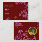 MAGIC BERRIES MONOGRAM Edelstein grau Visitenkarte (Vorne/Hinten)