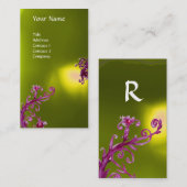 MAGIC BERRIES MONOGRAM gelb Visitenkarte (Vorne/Hinten)