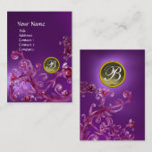 MAGIC BERRIES MONOGRAM GEM amethyst lila grau Visitenkarte (Vorne/Hinten)