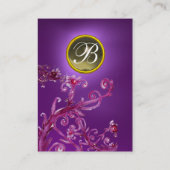 MAGIC BERRIES MONOGRAM GEM amethyst lila grau Visitenkarte (Rückseite)