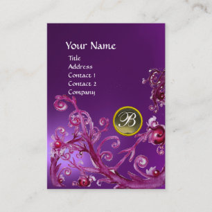 MAGIC BERRIES MONOGRAM GEM amethyst lila grau Visitenkarte