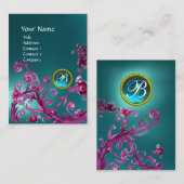 MAGIC BERRIES MONOGRAM GEM aquamarinblau Visitenkarte (Vorne/Hinten)