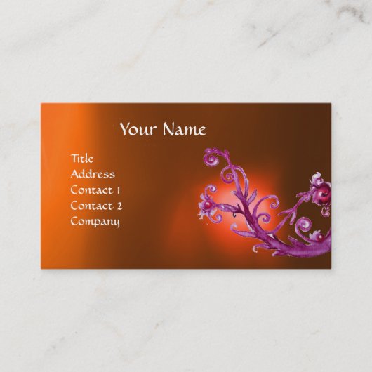 MAGIC BERRIES MONOGRAM GEM orange Visitenkarte (Vorderseite)