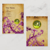 MAGIC BERRIES MONOGRAM GEM Pergament gelb Visitenkarte (Vorne/Hinten)