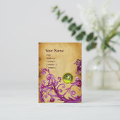 MAGIC BERRIES MONOGRAM GEM Pergament gelb Visitenkarte (Stehend Vorderseite)
