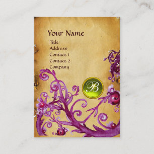 MAGIC BERRIES MONOGRAM GEM Pergament gelb Visitenkarte
