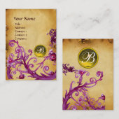 MAGIC BERRIES MONOGRAM GEM Pergament gelb Visitenkarte (Vorne/Hinten)