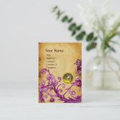MAGIC BERRIES MONOGRAM GEM Pergament gelb Visitenkarte (Stehend Vorderseite)