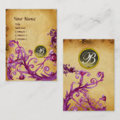 MAGIC BERRIES MONOGRAM GEM Pergament grau Visitenkarte (Vorne/Hinten)