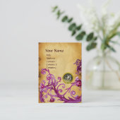 MAGIC BERRIES MONOGRAM GEM Pergament grau Visitenkarte (Stehend Vorderseite)