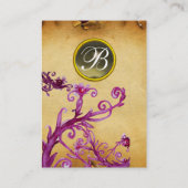 MAGIC BERRIES MONOGRAM GEM Pergament grau Visitenkarte (Rückseite)