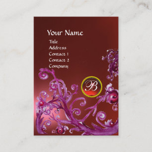 MAGIC BERRIES MONOGRAM GEM ruby red Visitenkarte