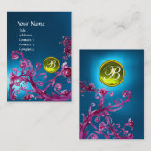 MAGIC BERRIES MONOGRAM GEM saphire blau gelb Visitenkarte (Vorne/Hinten)
