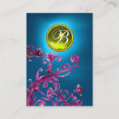 MAGIC BERRIES MONOGRAM GEM saphire blau gelb Visitenkarte (Rückseite)
