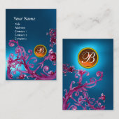 MAGIC BERRIES MONOGRAM GEM saphire blue orange Visitenkarte (Vorne/Hinten)