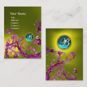 MAGIC BERRIES MONOGRAM GEM topaz gelb blau Visitenkarte (Vorne/Hinten)