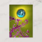 MAGIC BERRIES MONOGRAM GEM topaz gelb blau Visitenkarte (Rückseite)