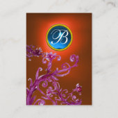 MAGIC BERRIES MONOGRAM GEM topaz orange blau Visitenkarte (Rückseite)