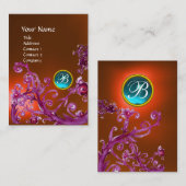 MAGIC BERRIES MONOGRAM GEM topaz orange blau Visitenkarte (Vorne/Hinten)
