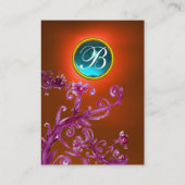 MAGIC BERRIES MONOGRAM GEM topaz orange blau Visitenkarte (Rückseite)