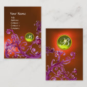 MAGIC BERRIES MONOGRAM GEM topaz orange gelb Visitenkarte (Vorne/Hinten)