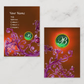MAGIC BERRIES MONOGRAM GEM topaz orange grün Visitenkarte (Vorne/Hinten)